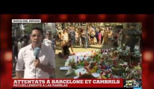 Le choc et l''émotion à Barcelone après l''attentat commis par le groupe État islamique