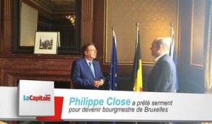 Philippe Close a prêté serment pour devenir bourgmestre de Bruxelles