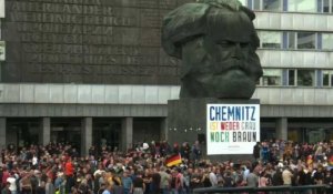 Allemagne: rassemblement anti-migrants du groupe "Pro-Chemnitz"