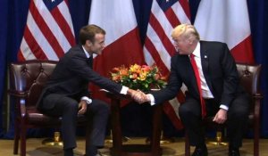 ONU: Trump rencontre son "ami", le président Macron