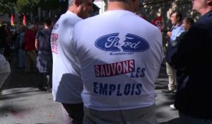 Bordeaux: manifestation contre la fermeture de Ford-Blanquefort