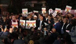Rassemblement à la mémoire de Khsahoggi à Istanbul