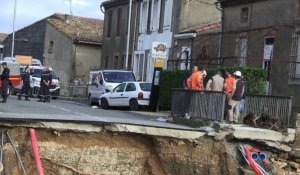 Inondations dans l'Aude: dégâts à Villegailhenc