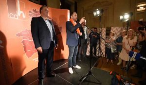 Maxime Prévot fête la victoire du cdH à Namur