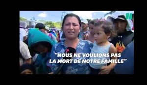 Au coeur de la caravane des migrants honduriens, cette femme raconte les difficultés de la route