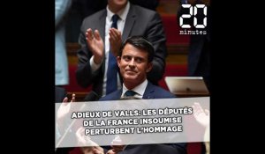 Adieux de Valls à l'Assemblée: Les Insoumis brandissent des panneaux «Bon débarras»