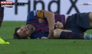 Lionel Messi se casse le bras lors de Barça-Séville et manquera le Clasico (vidéo)