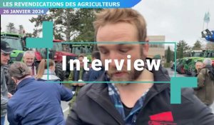 Bastien Lombard liste les revendications des agriculteurs 