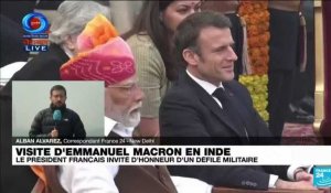 Emmanuel Macron en Inde : le président français a assisté à un défilé militaire à New Delhi