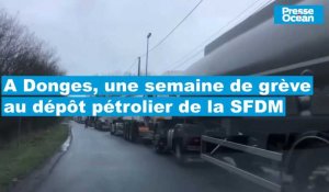 VIDEO. A Donges, une semaine de grève et un barrage filtrant au dépôt pétrolier de la SFDM