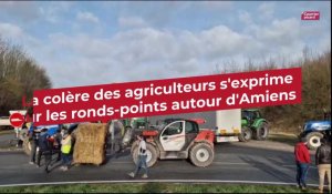 Amiens :  les agriculteurs en colère filtrent la circulation au nord de la ville