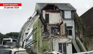 VIDÉO. L’immeuble en péril rue de Trignac en cours de démolition à Saint-Nazaire