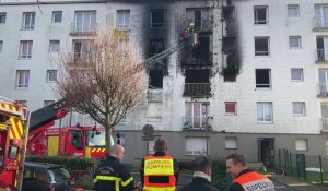 Violent incendie au Chemin Vert, à Boulogne-sur-Mer, le samedi 27 janvier 2024.