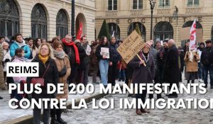 Plus de 200 personnes réunies contre la loi immigration à Reims