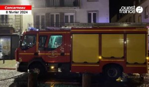 Incendie dans un bâtiment du centre-ville de Concarneau : une personne relogée 