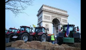 VIDÉO. L’Arc de Triomphe bloqué par des agriculteurs