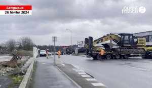 VIDÉO. Perturbés par les goélands, les travaux du futur Lidl de Langueux ont repris