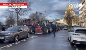 VIDÉO. À Paris, le convoi de la Coordination rurale se dirige vers le Salon de l’agriculture 