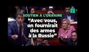 Sur l’Ukraine et la Russie, Gabriel Attal éreinte Marine Le Pen à l'Assemblée