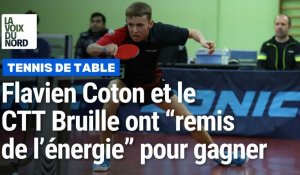 Flavien Coton (CTT Bruille) ne cache pas sa satisfaction après la victoire contre Saint-Denis (3-2)