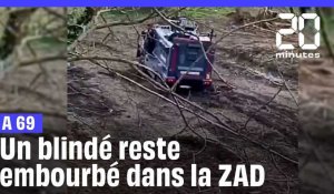 A 69 : Un blindé reste embourbé dans la ZAD de la Crém’arbre #shorts