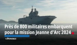 À la base navale de Toulon, près de 800 militaires embarquent pour la mission Jeanne d'Arc 2024