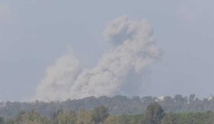 Des nuages de fumée s'élèvent après des explosions dans le sud de la bande de Gaza