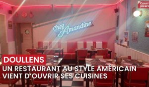 Inauguration du restaurant Chez Amandine au style américain à Doullens