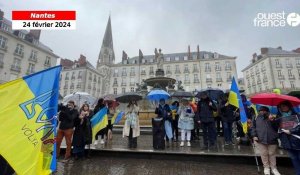 VIDÉO. Deux ans après l’invasion de l’Ukraine par la Russie, Nantes n’oublie pas le peuple ukrainien