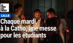 Ambiance à la messe des étudiants à la Catho de Lille