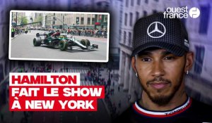 VIDÉO. Quand Lewis Hamilton roule en F1 dans les rues de New York