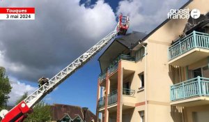 Vidéo. Un incendie provoque d’importants dégâts dans une résidence, près de Deauville 
