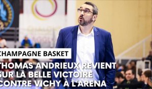 Après-match Champagne Basket - Vichy avec Thomas Andrieux