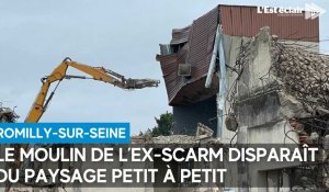 Peu à peu, le moulin de l’ex-Scarm à Romilly-sur-Seine disparaît du paysage