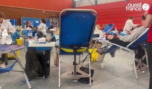 VIDÉO. À Falaise, la plus grande collecte de sang est organisée par des collégiens