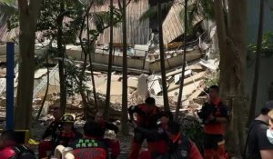 Taïwan : images d'un usine détruite par un séisme meurtrier