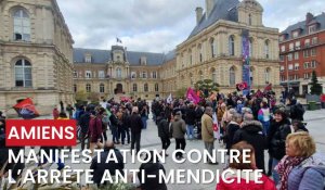 Manifestation contre l'arrêté anti-mendicité à Amiens