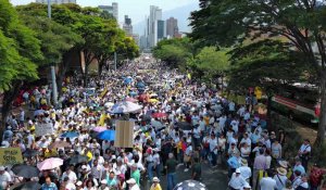 Manifestation à Medellin contre le gouvernement du président Petro
