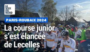 Paris-Roubaix junior : les cyclistes se sont élancés de Lecelles