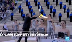 JO 2024 : le voilier Belem met le cap sur la France avec la flamme olympique à bord