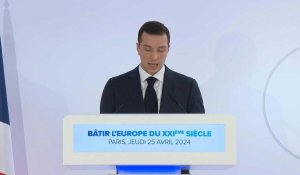 Européennes: Bardella contre-attaque après le discours de Macron à la Sorbonne