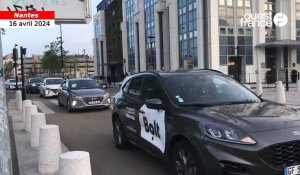 VIDÉO. Les chauffeurs VTC manifestent près de la gare de Nantes avec des barrages filtrants