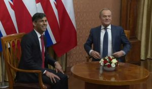 e Premier ministre britannique Sunak rencontre son homologue polonais Tusk à Varsovie