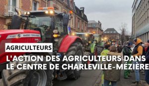 Les images de l'action des agriculteurs dans le centre de Charleville-Mézières