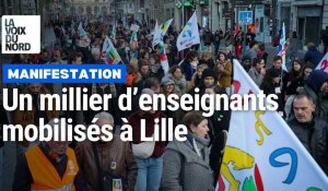 Manifestation des professeurs et des salariés de l’éducation nationale à Lille