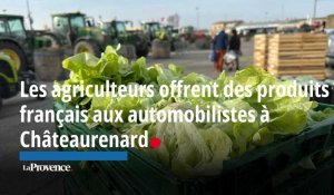 À Châteaurenard, les agriculteurs offrent des produits français aux automobilistes