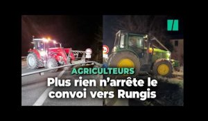 Le convoi d’agriculteurs Agen - Rungis contourne le barrage policier et repart