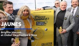 Didie Deschamps et Brigitte Macron à Nice pour les pièces jaunes