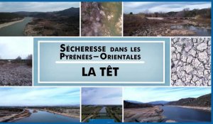 Sécheresse dans les Pyrénées-Orientales : les images de la Têt