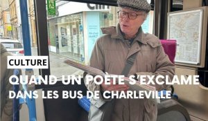 L'auteur Gilles Lattuada a présenté ses poèmes dans les bus de Charleville-Mézières